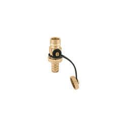 Caleffi - Robinet de vidange de chaudière avec raccord de tuyau et bouchon, 1/2 'm 538400 1/2' m