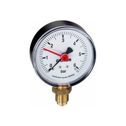 Caleffi - Manomètre Bar 0-6 avec connexion 1/4' et positionnement radial 557306 1/4'