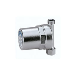 Caleffi Antichoc anti-bélier 525130 Écrou-raccord 3/8" IT x 3/8" AG, boîtier en laiton, chromé
