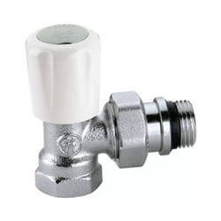 401402 - Robinet équerre thermostatisable pour tubes acier - Caleffi
