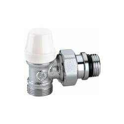 Clapet anti-retour chromé avec raccords coudés Caleffi 342 3/8"M