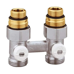 Caleffi - Vanne double en h bitube droit pour radiateur femelle 15x21