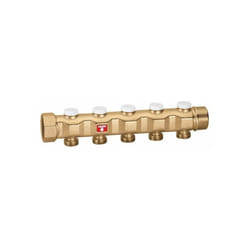 Collecteur de refoulement complet avec coudes de réglage 4 sorties Caleffi 663140 4