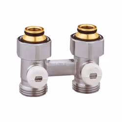 Vanne double en H Thermador. Vanne double en H bitube droit pour radiateur avec Eurocône référence VB20D. - Pour Chauffage , ...