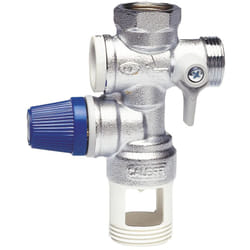 Caleffi - Groupe de sécurité vertical Thermador GSI15 chromé avec siège inox 1/2' pour chauffe-eau