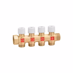 CODE ARTICLE : 354253 CARACTÉRISTIQUES TECHNIQUES Collecteur simple et sectionnel avec vannes d'arrêt Corps en laiton Pmax d' ...