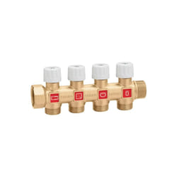 Collecteur modulaire simple avec vannes d'arrêt 3/4', 3 sorties Caleffi 354253 3