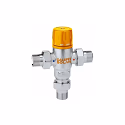 Mitigeur thermostatique réglable pour installations solaires thermiques avec raccords filetés mâles |Caleffi 252140-252150 CA ...