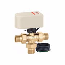 Vanne à bille inverseuse à trois voies complète avec moteur avec commande à 3 contacts et microrupteur auxiliaire |Caleffi 64 ...