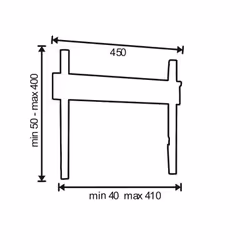 ITB OM06079 support pour téléviseur 40" Noir