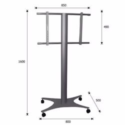 Nilox AMOMMAGELLANO3 support d'écran plat pour bureau 50" Noir, Gris Sol
