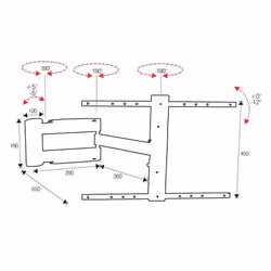 ITB OM06166 support pour téléviseur 55" Noir