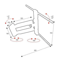 ITB OM06167 support pour téléviseur 55" Noir