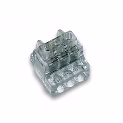 Raccordement unipolaire et bornier shunt 3 voies, serrage indirect et section nominale 6 mm². Convient pour la distribution p ...