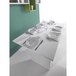 Terraneo EL530 table de cuisine et de salle à manger Maison Forme rectangulaire Table extensible 2 pieds