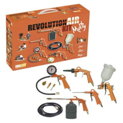 Nu Air - nuair Kit d'outils pneumatiques avec pistolet à peinture gonfleur de pneus et buses variées pour tout atelier