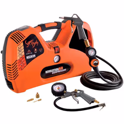 Nu Air - nuair Compresseur, 2 l, 1.5 cv, 8 bar, sans huile, portable, 1100 w, 97 dB, 195 l/min, orange