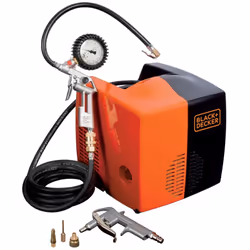 Compresseur portatif 1,5 CV sans huile CUBO/2 BLACK&DECKER - Sans huile Sa puissance de 1,5CV permettent de couvrir les appli ...