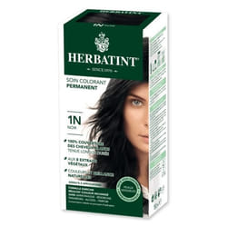 Soin Colorant Permanent - HERBATINT - Noir 1N - Gel sans ammoniaque - Protection intense - Extraits végétaux