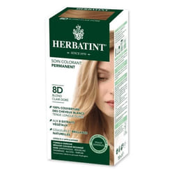 Soin Colorant Permanent - Herbatint - Blond Clair Doré 8D - Gel sans ammoniaque - 150ml - Extraits végétaux