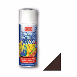 LAQUE ACRYLIQUE PROFESSIONNELLE RAL8017 CHOCOLATE BROWN en bombe de 400ml. Il forme un polymère très résistant, élastique et ...