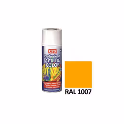 Cfg Professional Acrylic Spray - jaune chrome à séchage rapide RAL1007 SP1007 Peinture élastique et adhérente pour surfaces p ...