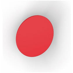 Bolis Italia - Patere zero rouge acier diam 90mm