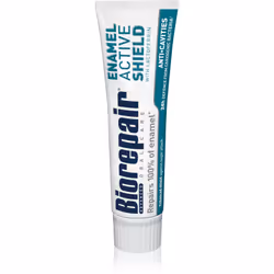 Le dentifrice Biorepair Advanced Active Shield renforce l’émail des dents et protège ainsi vos dents contre les caries dentai ...
