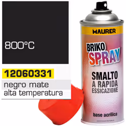 Spray Maurer Haute température noir mat - Flacon 400 ml. - Contient de la résine de silicone et résiste à des températures de ...