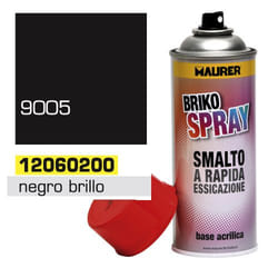 Maurer - Peinture en aérosol Noir Brillant Profond 400 ml.