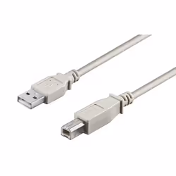 Alpha Elettronica 95-602WB, 1,8 m, USB A, USB B, USB 2.0, Ivoire