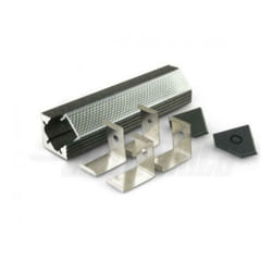 Alpha Elettronica - Alpha electronic profil aluminium 2mt noir coin jo380/152n-42k