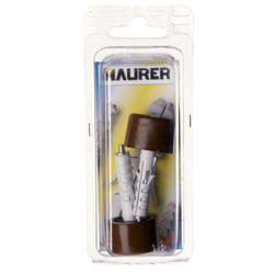 Maurer - 13141305 Lot de 2 butoirs de porte avec tampon (Nylon) couleur marron