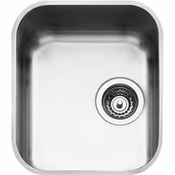 Smeg UM34, Evier encastré, Carré, Acier inoxydable, Acier inoxydable, 1 bols, Carré