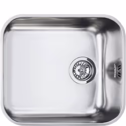 Smeg UM45, Evier encastré, Rectangulaire, Acier inoxydable, Acier inoxydable, 1 bols, 450 x 400 mm