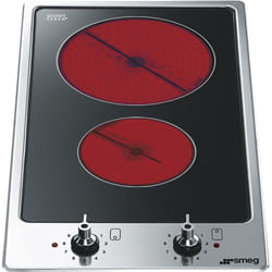 Smeg Classic PGF32C plaque Noir, Argent Intégré 31 cm Céramique 2 zone(s)