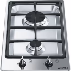 Smeg Classic PGF32G, Acier inoxydable, Intégré, 31 cm, Gaz, Acier inoxydable, 2 zone(s)