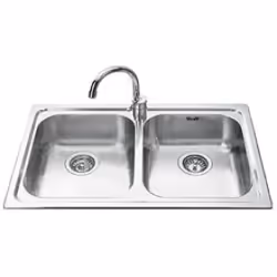Smeg SP792-2, Acier inoxydable, 2 bols, 340 x 400 mm, 21 cm, 340 x 400 mm, 21 cm