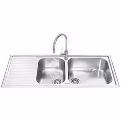 Smeg LG116S, Acier inoxydable, 2 bols, 340 x 400 mm, 21 cm, 450 x 400 mm, 21 cm