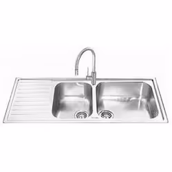 Smeg LGM116S, Acier inoxydable, 2 bols, 300 x 400 mm, 21 cm, 450 x 400 mm, 21 cm
