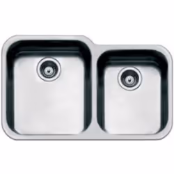 Smeg UM4540, Evier encastré, Rectangulaire, Acier inoxydable, Acier inoxydable, 2 bols, Rectangulaire