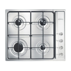 Smeg S64S plaque Acier inoxydable Intégré Gaz 4 zone(s)