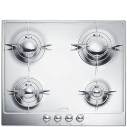 Smeg Renzo Piano P64ES plaque Acier inoxydable Intégré 60 cm Gaz 4 zone(s)