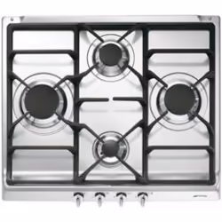 Smeg S60GHS, Acier inoxydable, Intégré, Gaz, Acier inoxydable, 4 zone(s), 4 zone(s)