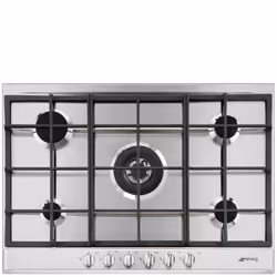 Smeg P272XGH, Acier inoxydable, Intégré, Gaz, Acier inoxydable, 5 zone(s), 5 zone(s)