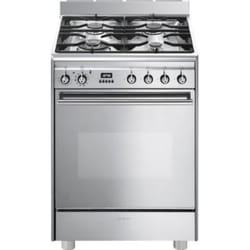 Smeg GP61X9 four et cuisinière Gaz Miroir, Acier inoxydable A