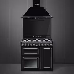 Smeg TR93BL four et cuisinière Gaz Noir A