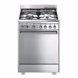Smeg CX68MF8-2, Cuisinière, Acier inoxydable, Rotatif, Acier inoxydable, Devant, Gaz