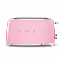 Smeg TSF02PKEU, 4 part(s), Rose, Plastique, Acier inoxydable, Boutons, Niveau, Rotatif, Chine, 1500 W