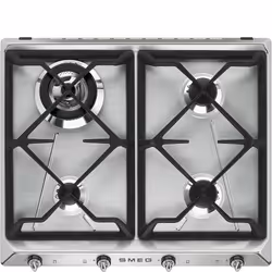 Smeg Victoria SR964XGH, Acier inoxydable, Intégré, 60 cm, Gaz, Acier inoxydable, 4 zone(s)